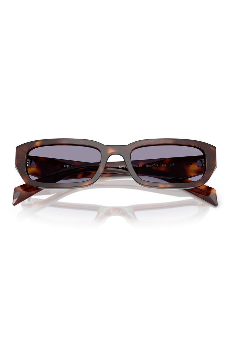 53mm Rectangular Sunglasses, Alternate, color, GREY