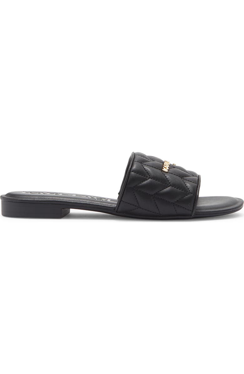 KARL LAGERFELD PARIS Cati Quilted Slide Sandal, Alternate, color, Black