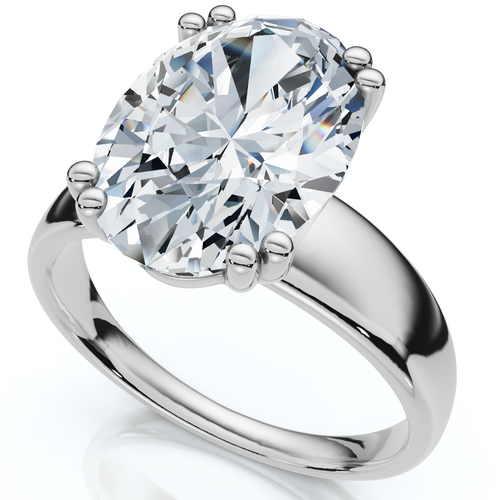 Bliss Diamond Certified 4ct Oval Diamond Solitaire Engagement Ring 14k Gold Or Plat Lab Grown