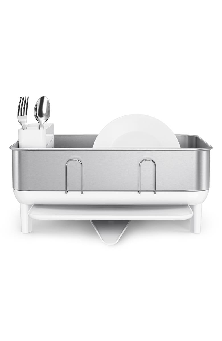 simplehuman Compact Steel Frame Dish Rack, Main, color, 
