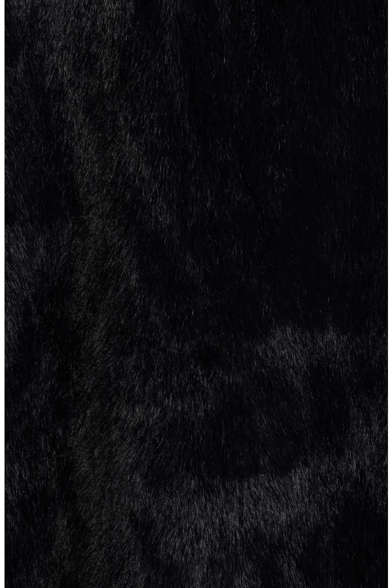 Faux Fur Jacket, Alternate, color, BLACK