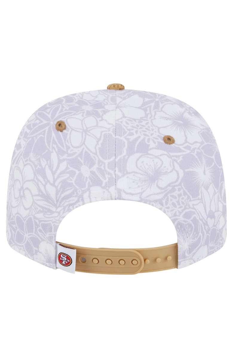 New Era Men's New Era White/Gold San Francisco 49ers AAPI Apex Collection Floral 9SEVENTY Stretch-Snap Hat, Alternate, color, White