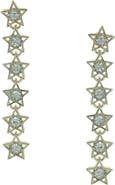 OLIVIA WELLES Kris Stacked Stars Linear Drop Earrings