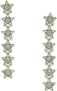 OLIVIA WELLES Kris Stacked Stars Linear Drop Earrings