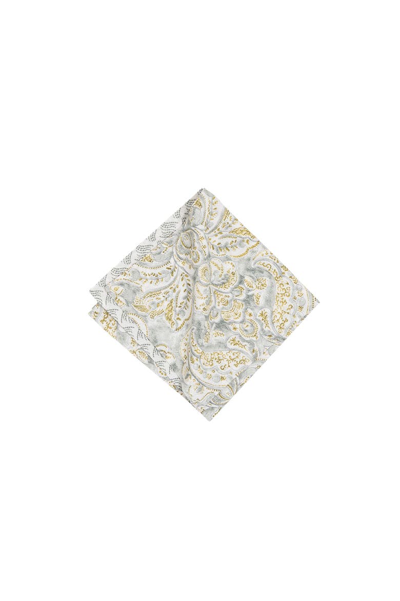 Volterra Damask Napkin, Main, color, Gray
