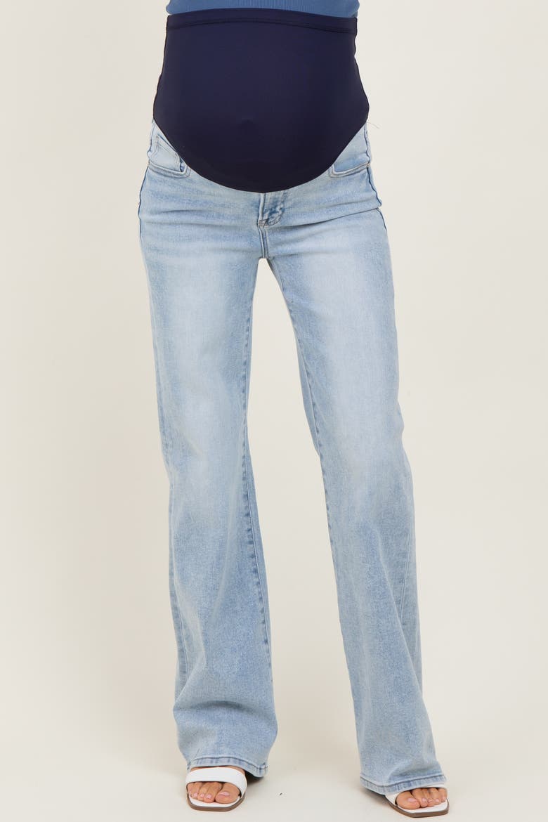 High Rise Wide Leg 90'S Maternity Jeans, Alternate, color, Light Blue