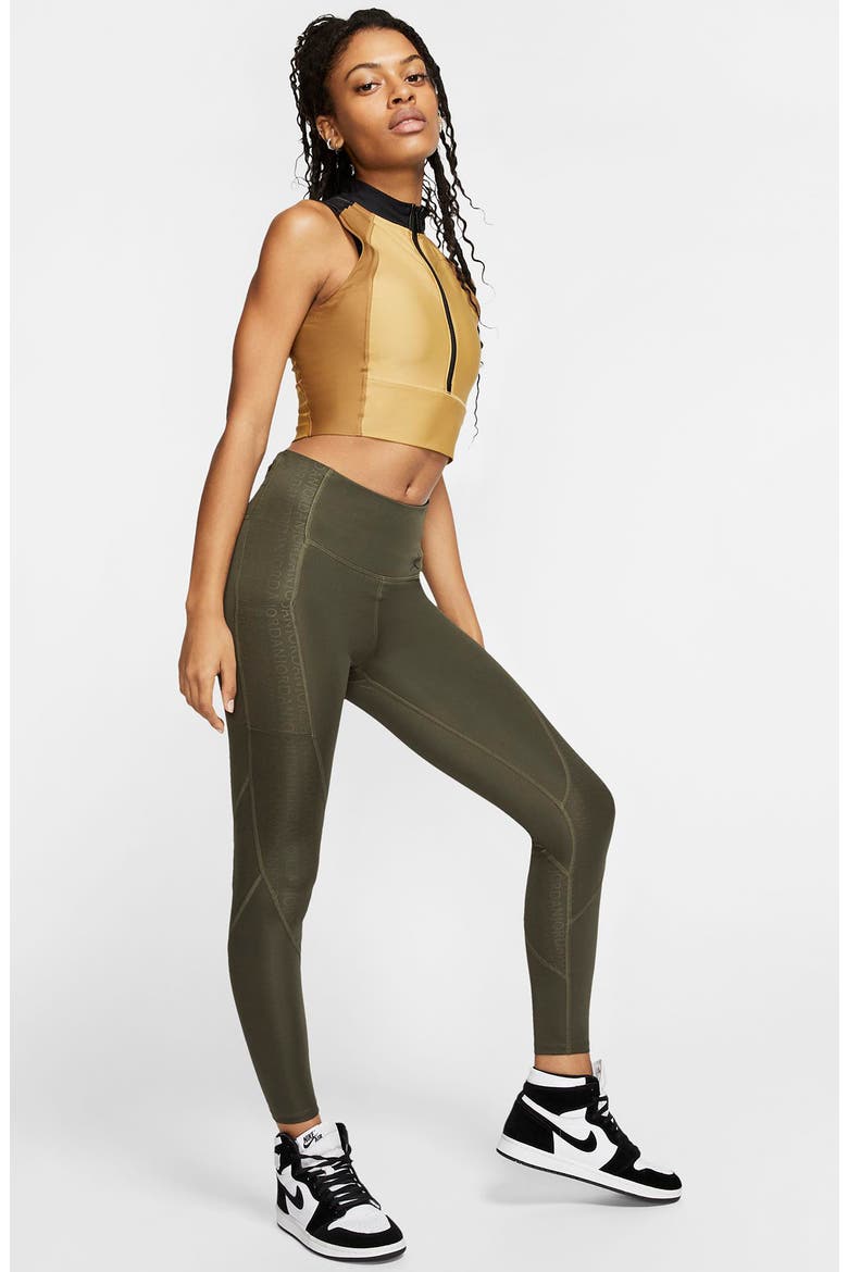 Nike Jordan High Waist Leggings, Alternate, color, CARGO KHAKI/ BLACK/ BLACK