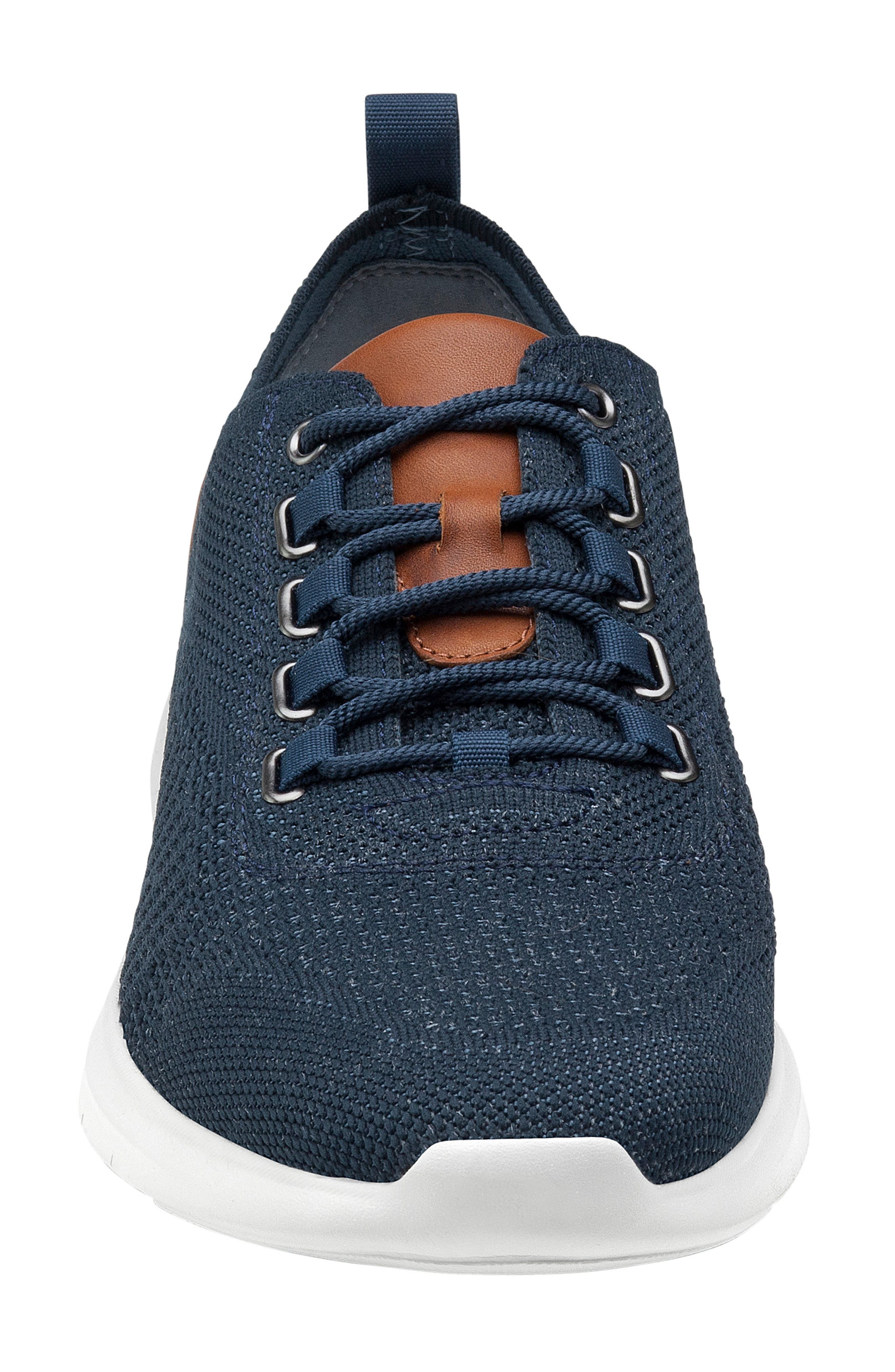 Johnston & Murphy Amherst Knit Sneaker, Alternate, color, Navy Knit