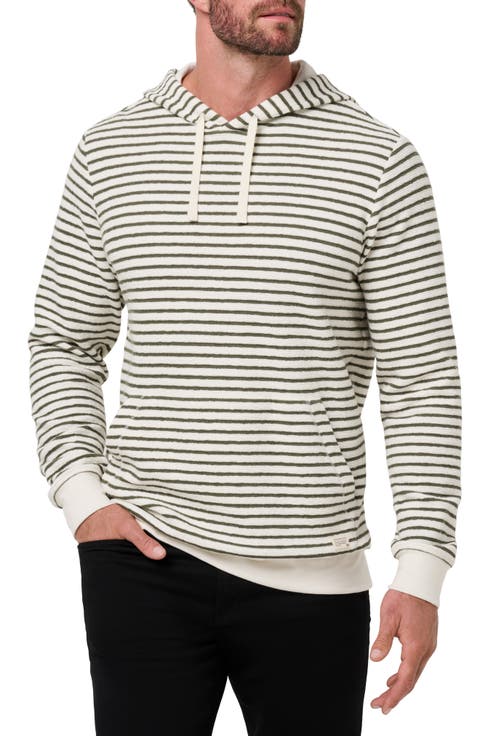 Shark Warning Stripe Cotton Blend Hoodie