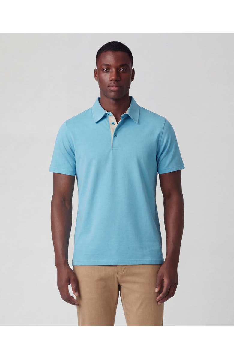 Lords of Harlech Mens Knit Polo, Main, color, Teal