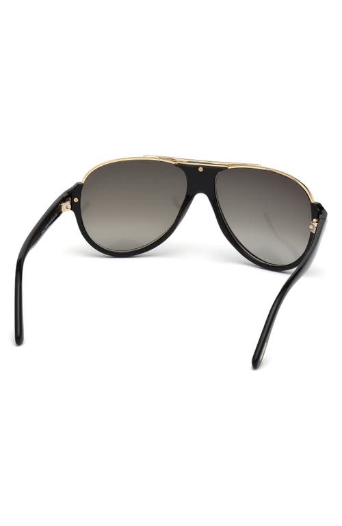 Tom Ford Man Sunglasses Black Size - Acetate In Shiny Black/shiny Rose Gold