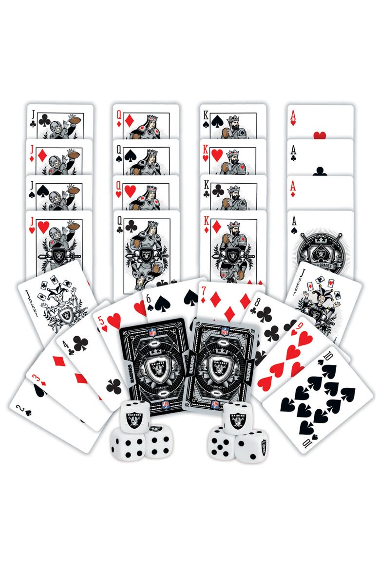 Las Vegas Raiders Playing Cards & Dice, Alternate, color, Multicolor