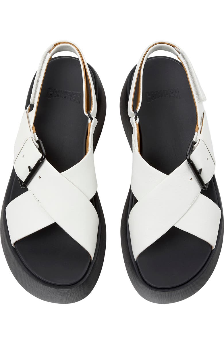 Camper Tasha X-Strap Platform Sandal, Alternate, color, White Natural