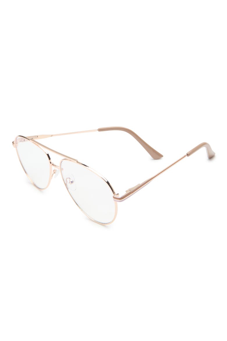 Aviator Blue Light Blocking Glasses, Alternate, color, GOLD