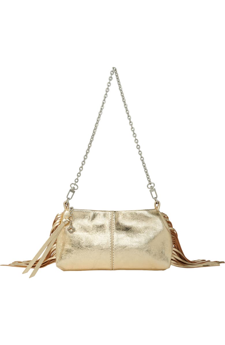 maje Metallic leather Miss M Pouch bag, Main, color, Gold