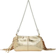 maje Metallic leather Miss M Pouch bag