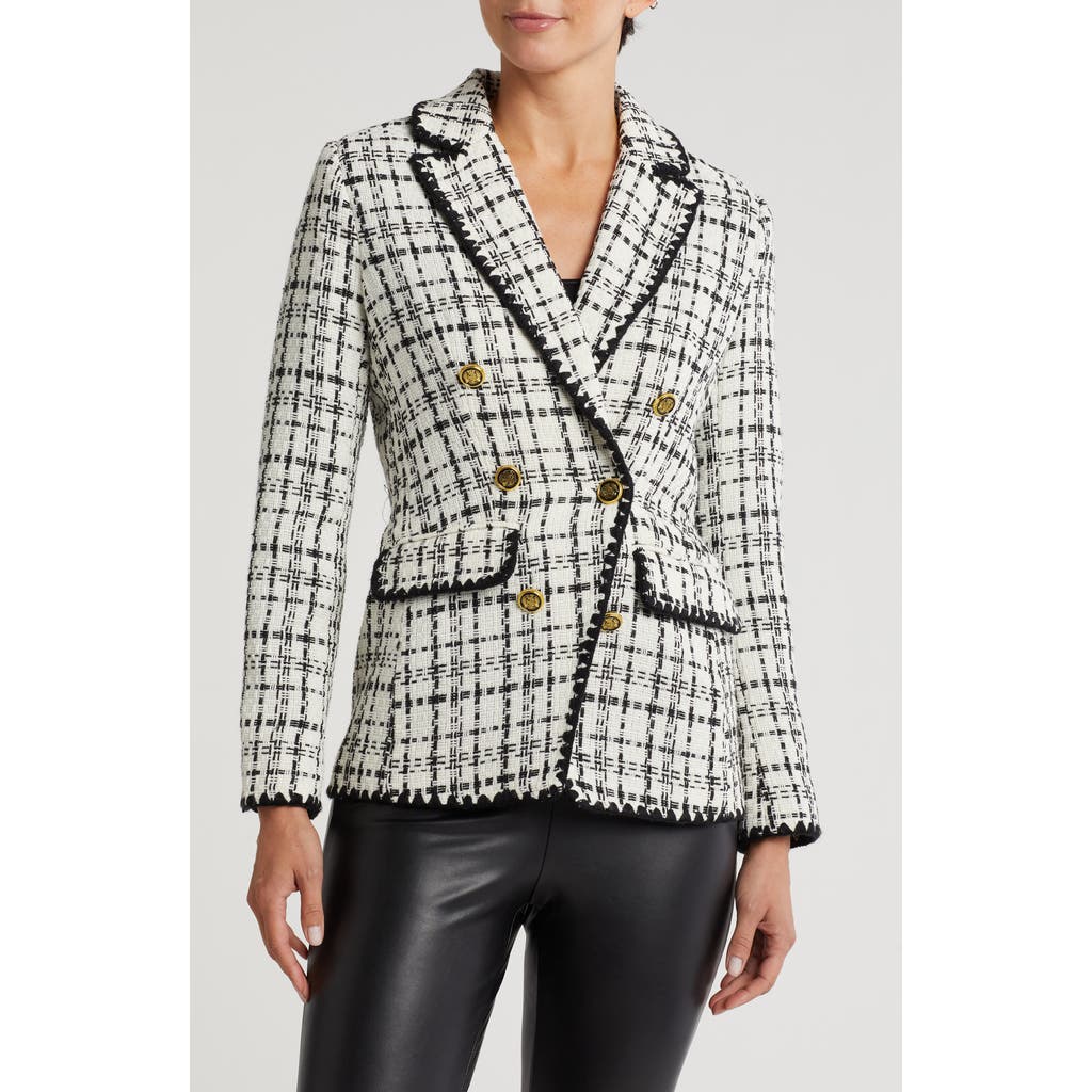 Laundry By Shelli Segal Stitch Trim Tweed Blazer