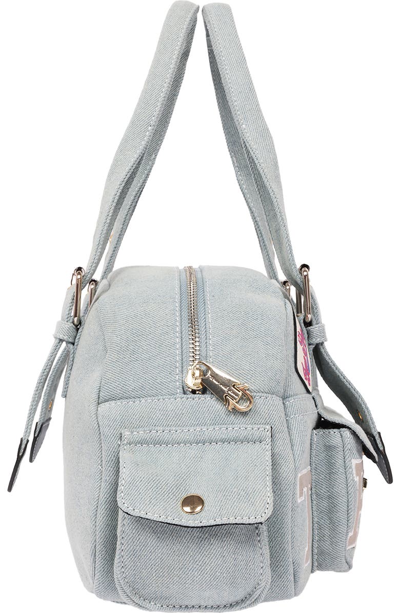 True Religion Multipatch Satchel Bag, Alternate, color, Denim