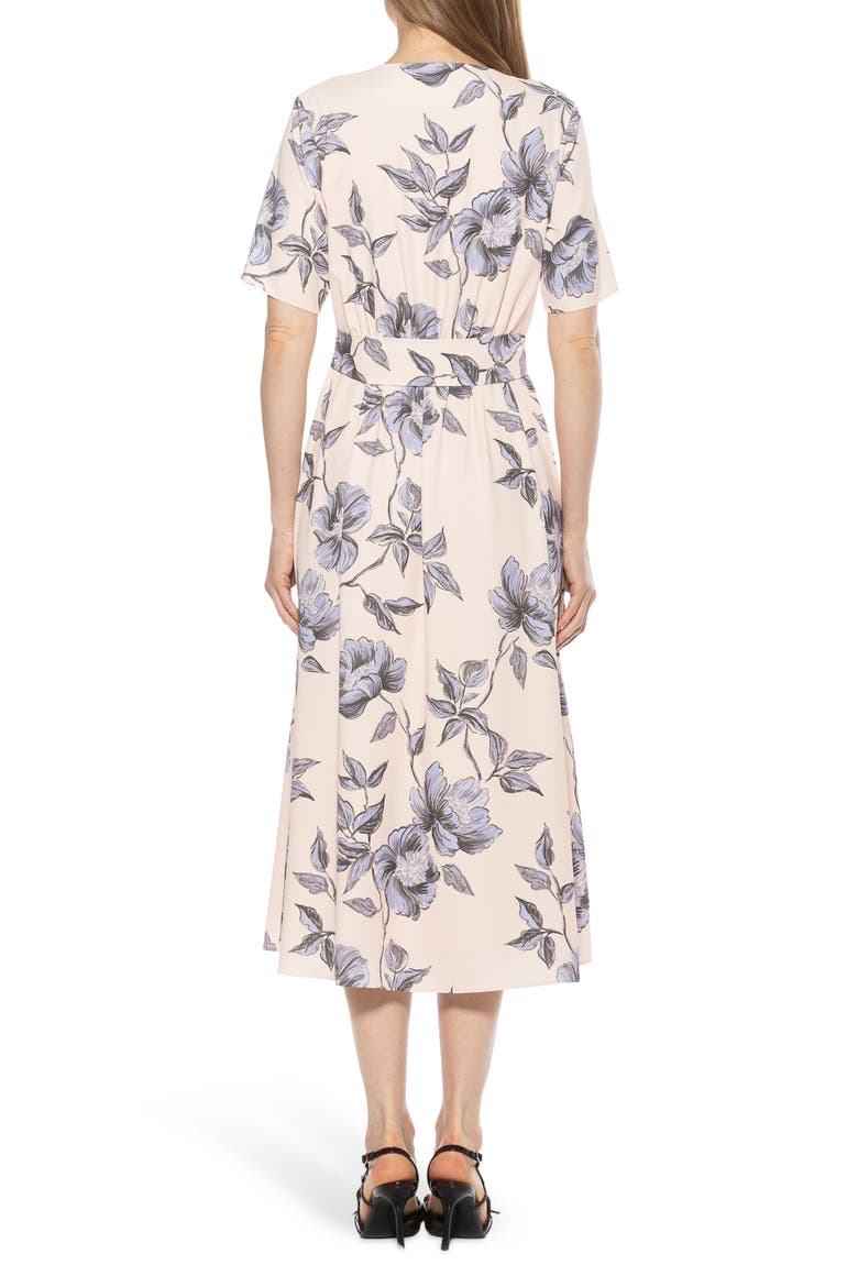 Larisa Fit & Flare Dress, Alternate, color, BLUE FLORAL