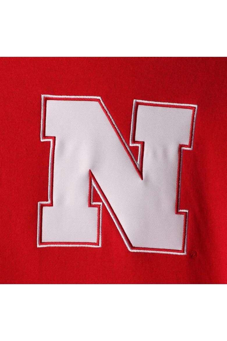 Women's Scarlet Nebraska Huskers Team Big Logo Pullover Hoodie, Alternate, color, Scarlet