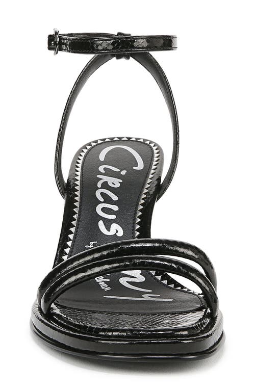 Circus Ny By Sam Edelman Holly Ankle Strap Sandal In Black Embossed