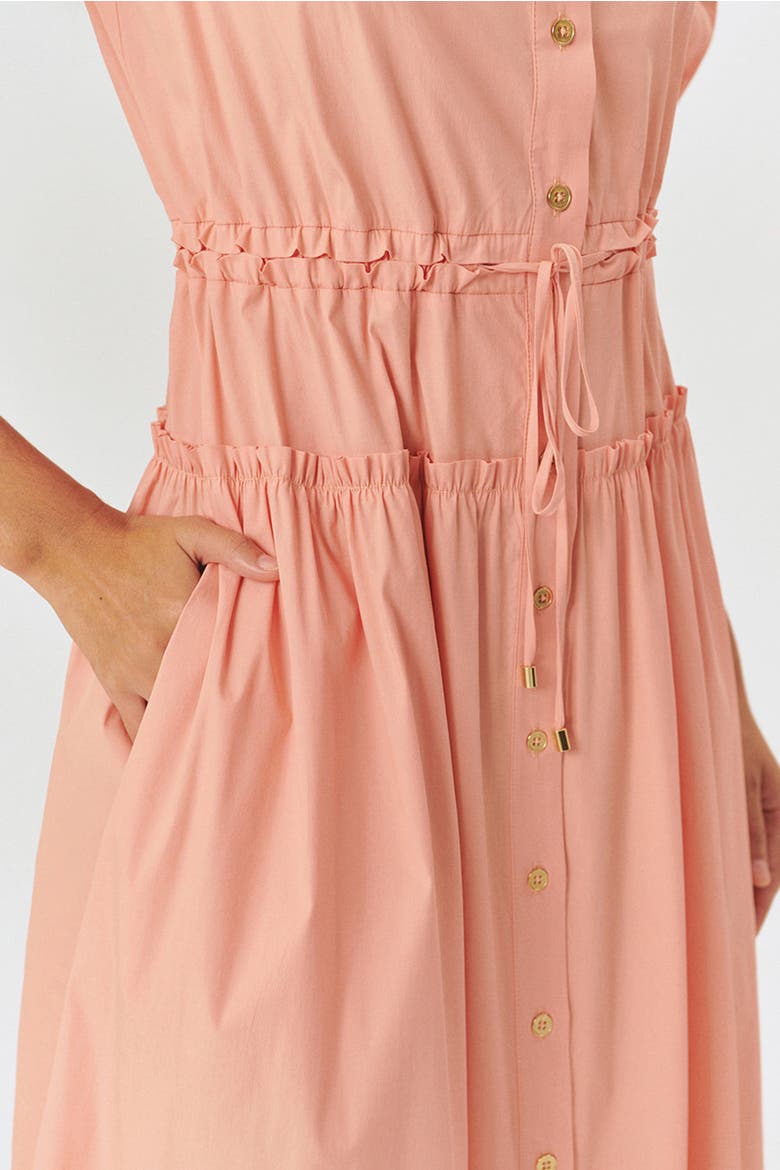 Kamryn Midi Dress, Alternate, color, SALMON