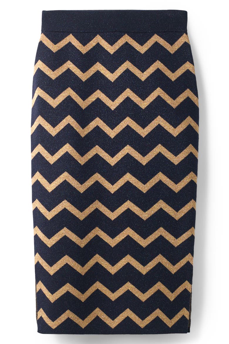 Antonia Pencil Skirt, Alternate, color, LUREX ZIG ZAG