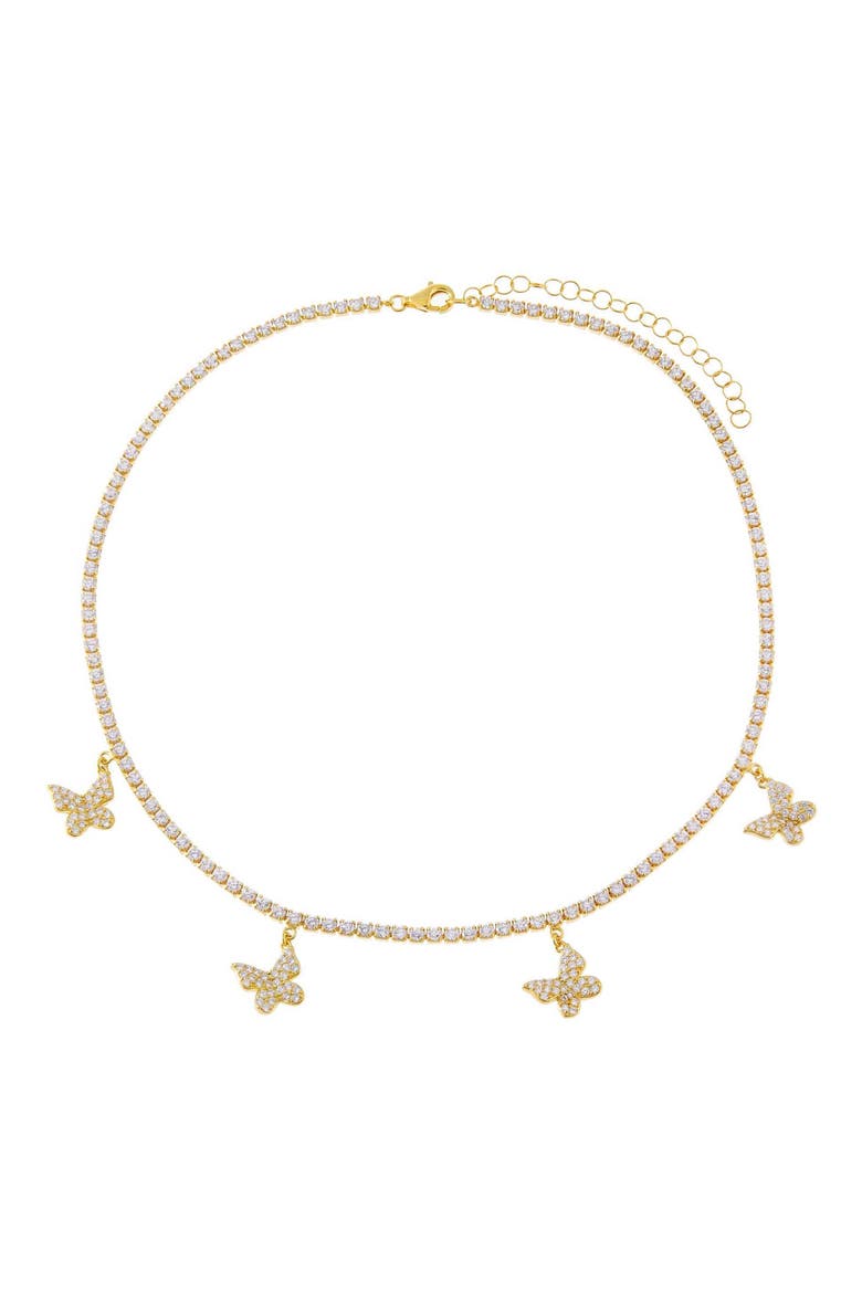 Adina's Jewels Butterfly Tennis Choker, Main, color, GOLD