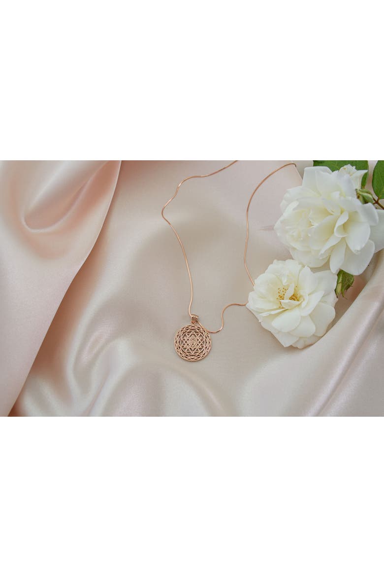 Sri Yantra Supreme Manifestor Necklace, Alternate, color, Rose
