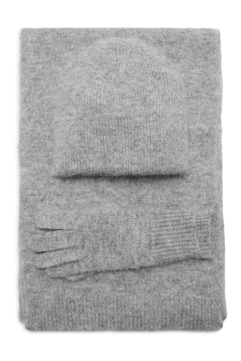 Knit Fringe Scarf, Alternate, color, MEDIUM HEATHER GREY