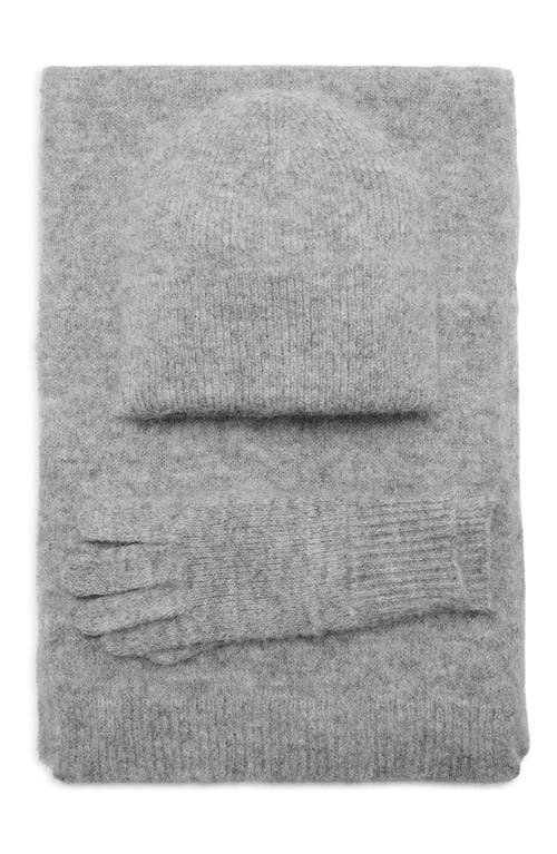 Mango Knit Fringe Scarf In Gray