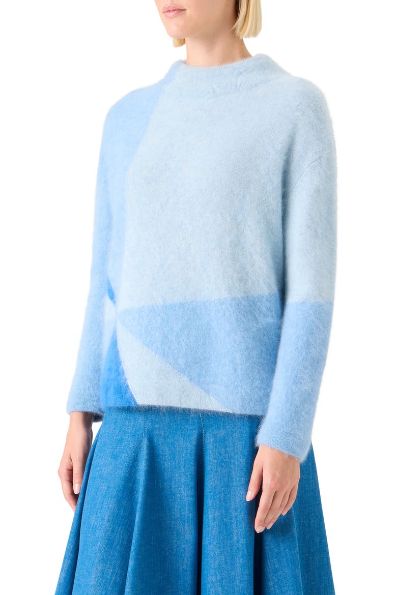 Sunbeam Cashmere Intarsia Sweater, Alternate, color, POWDER BLUE