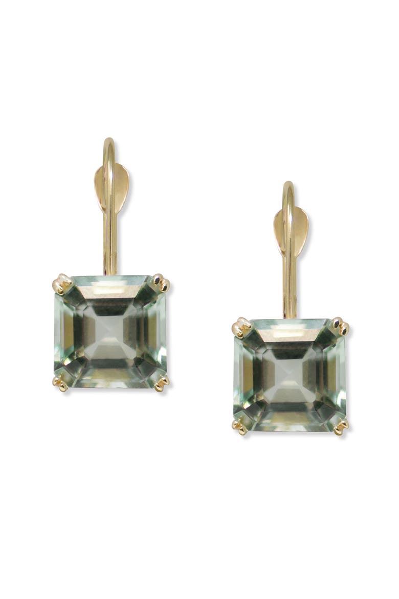 Jac + Jo Harper Amethyst Earrings, Main, color, GREEN
