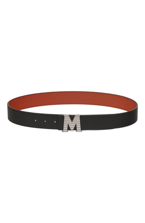 Mcm Claus Fluted M Reversible Belt In Black