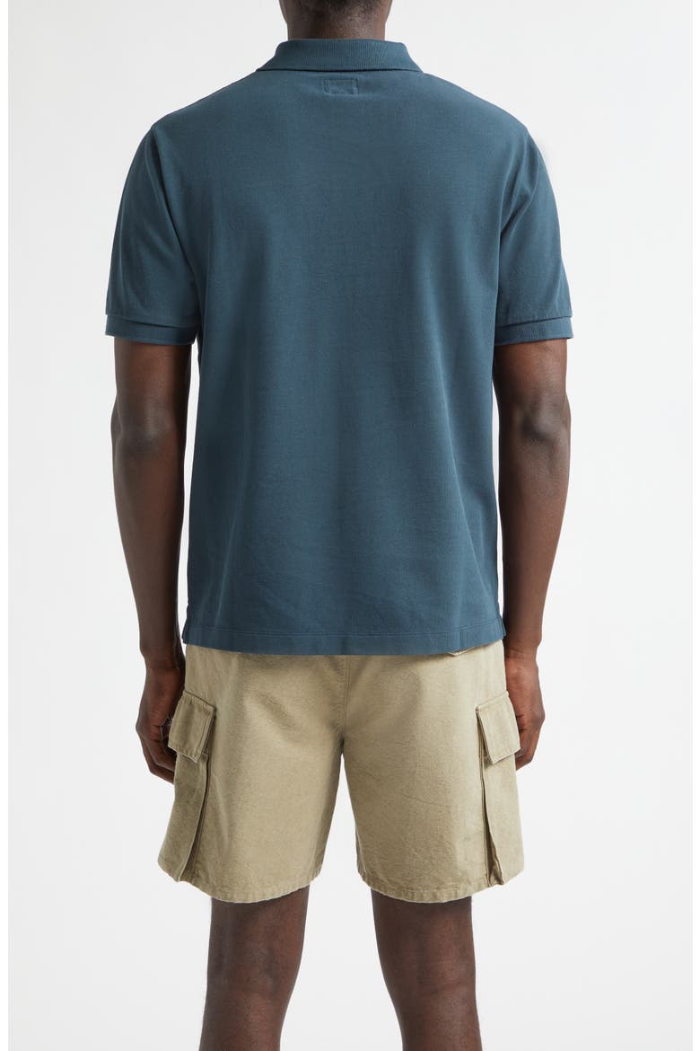 Embroidered Iris Cotton Piqué Polo, Alternate, color, EMERALD