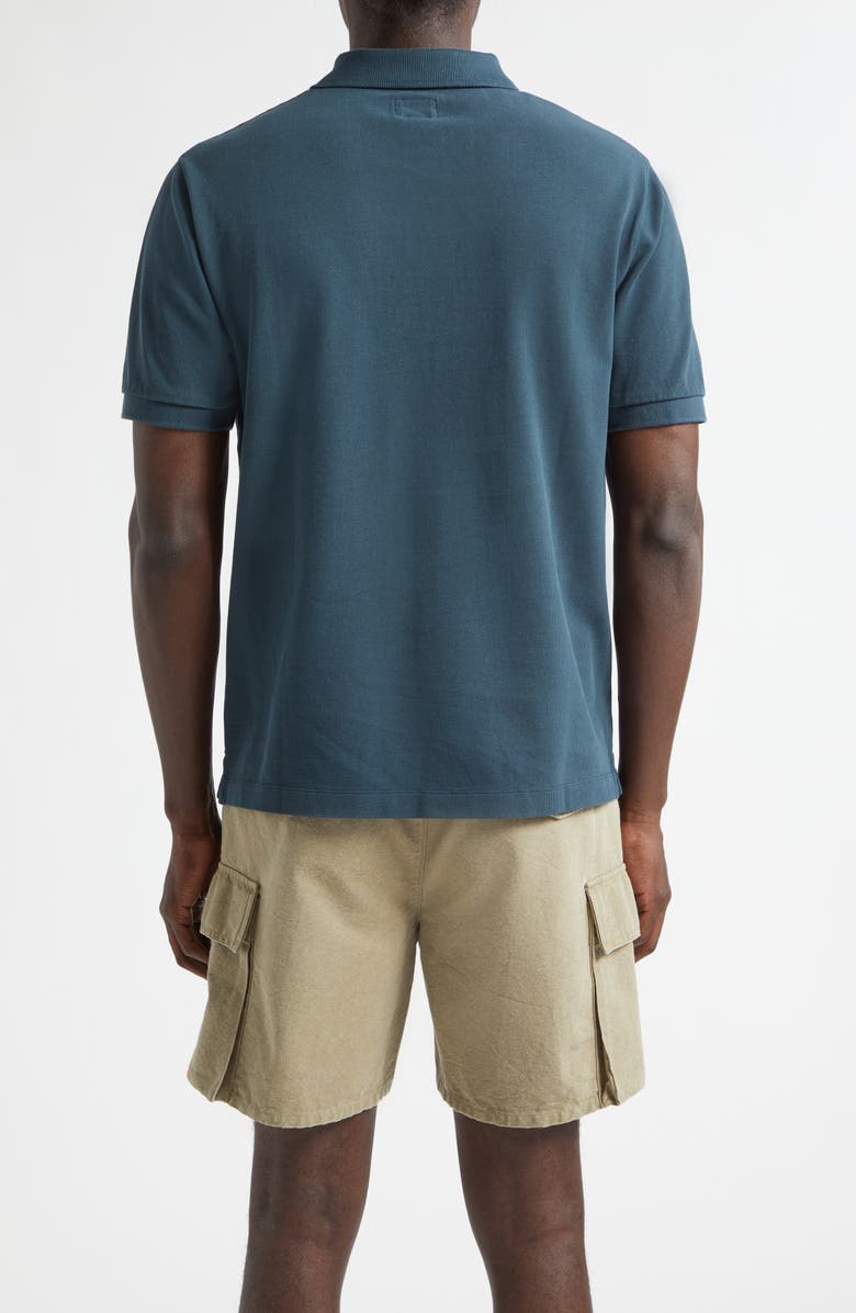 Noah Embroidered Iris Cotton Piqué Polo, Alternate, color, Emerald