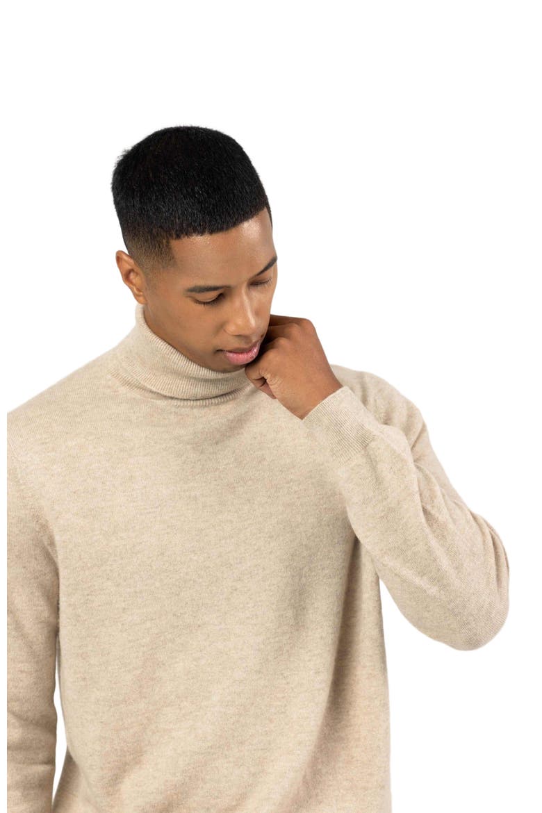 Essential Cashmere Turtle Neck Sweater, Alternate, color, warm grey