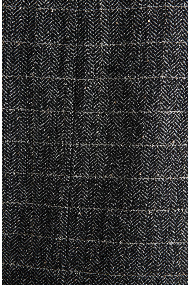 Double Breasted Notch Lapel Coat, Alternate, color, BLACK SPARKLE