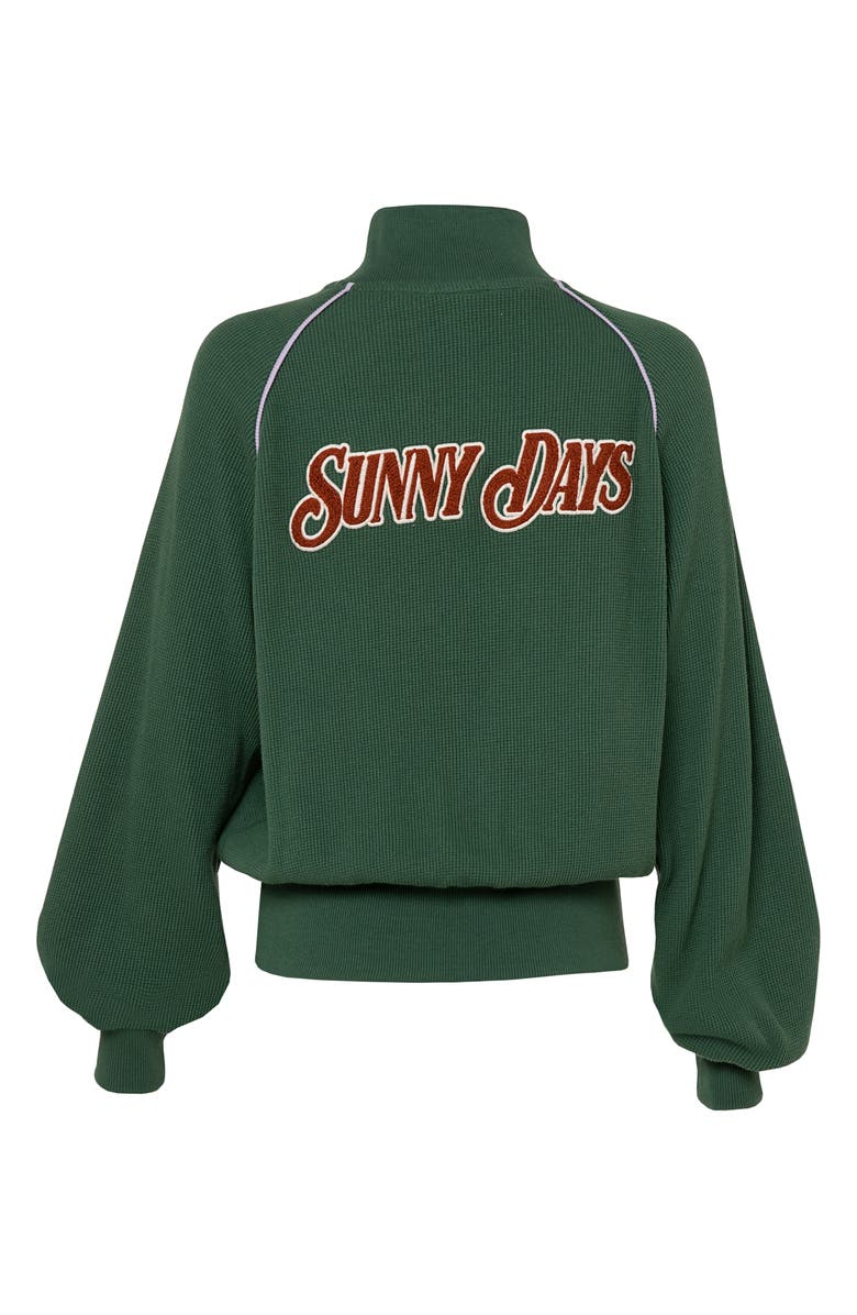 Maaji Shamrock Quarter-Zip Cover-Up Pullover, Alternate, color, 