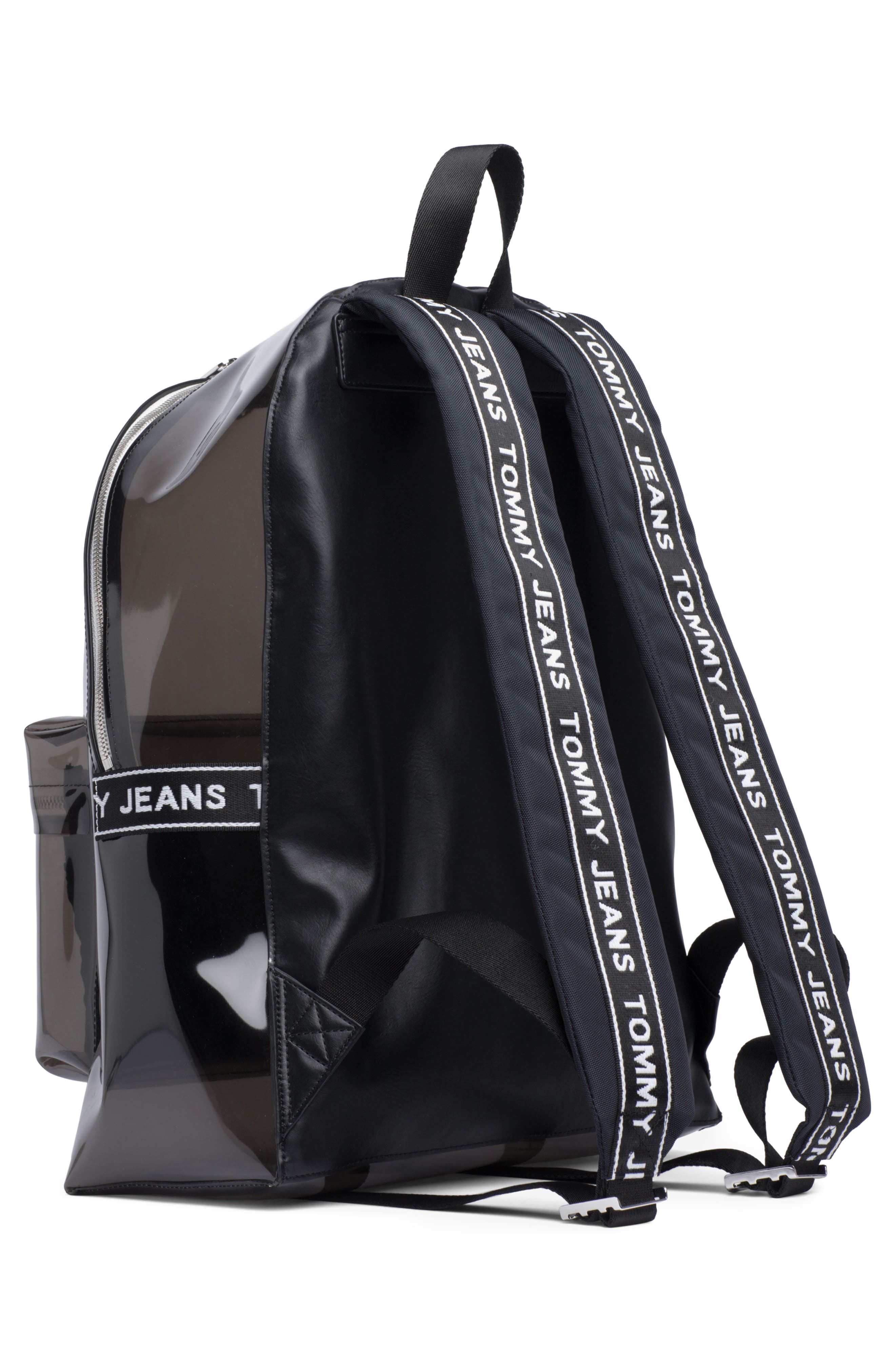 TOMMY JEANS Woven Logo Clear Backpack, Alternate, color, 