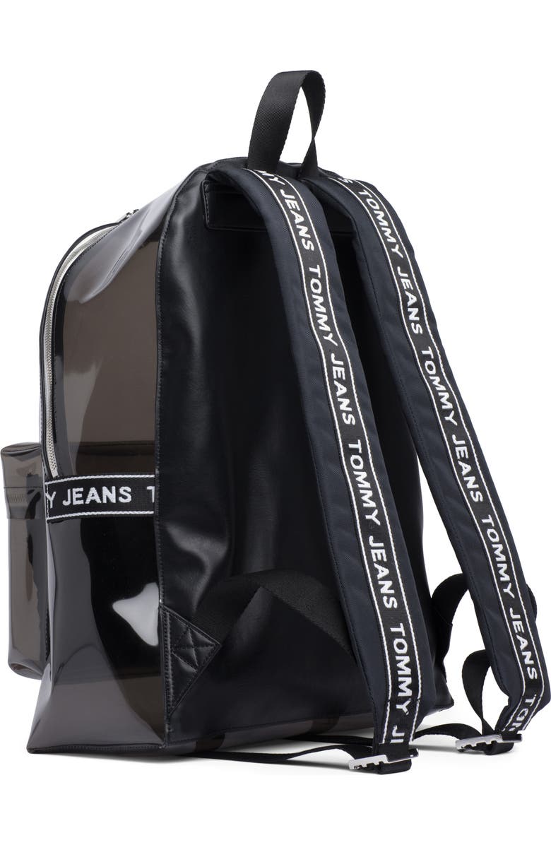 TOMMY JEANS Woven Logo Clear Backpack, Alternate, color,