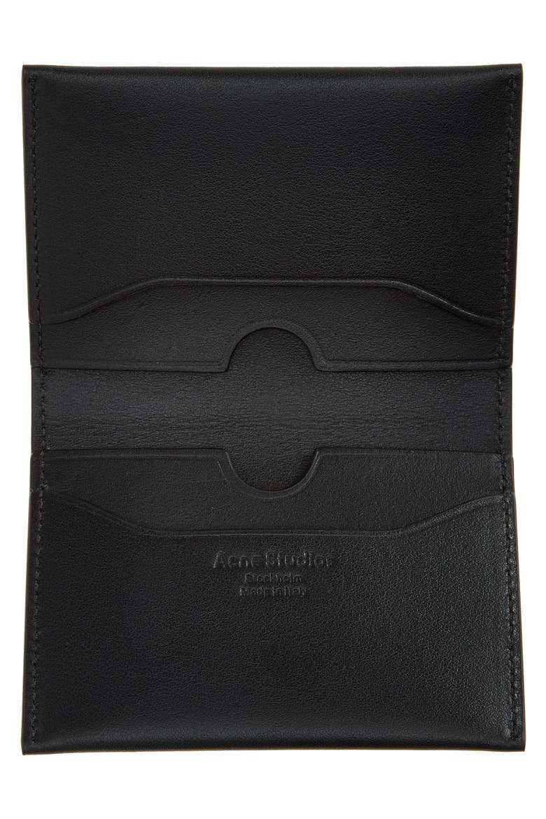 Leather Bifold Card Holder, Alternate, color, BLACK