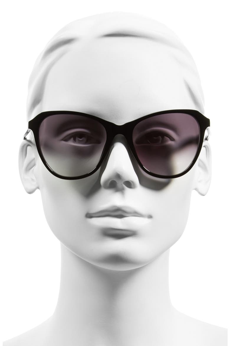 'Parker' 51mm Retro Sunglasses, Alternate, color, BLACK