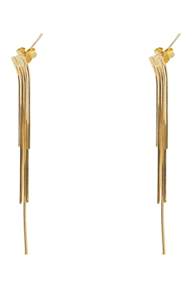 Snake Chain Fringe Earrings, Main, color, GOLD