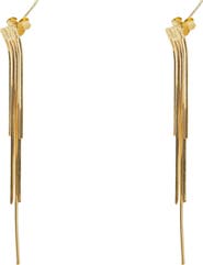Argento Vivo Sterling Silver Snake Chain Fringe Earrings