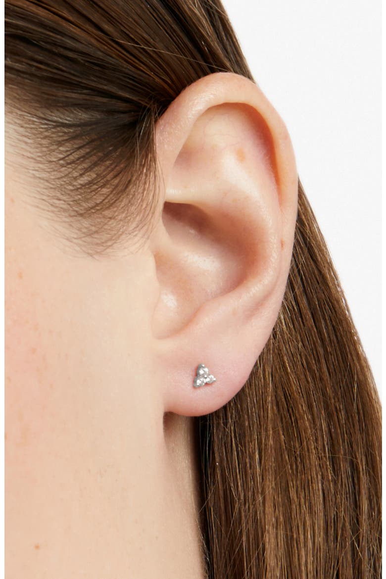 Small Stud Earring - Zara, Alternate, color, Silver