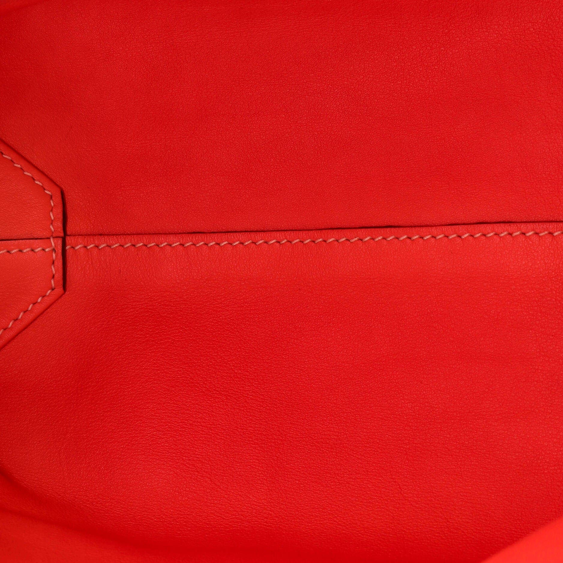 Pre-Owned Hermes Double Sens Tote Veau Sikkim 28, Alternate, color, Sanguine/Rose Lipstick