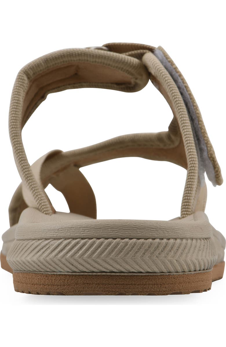 CLIFFS BY WHITE MOUNTAIN Basket Woven Slide Sandal, Alternate, color, Khaki Sandalwood Fabric