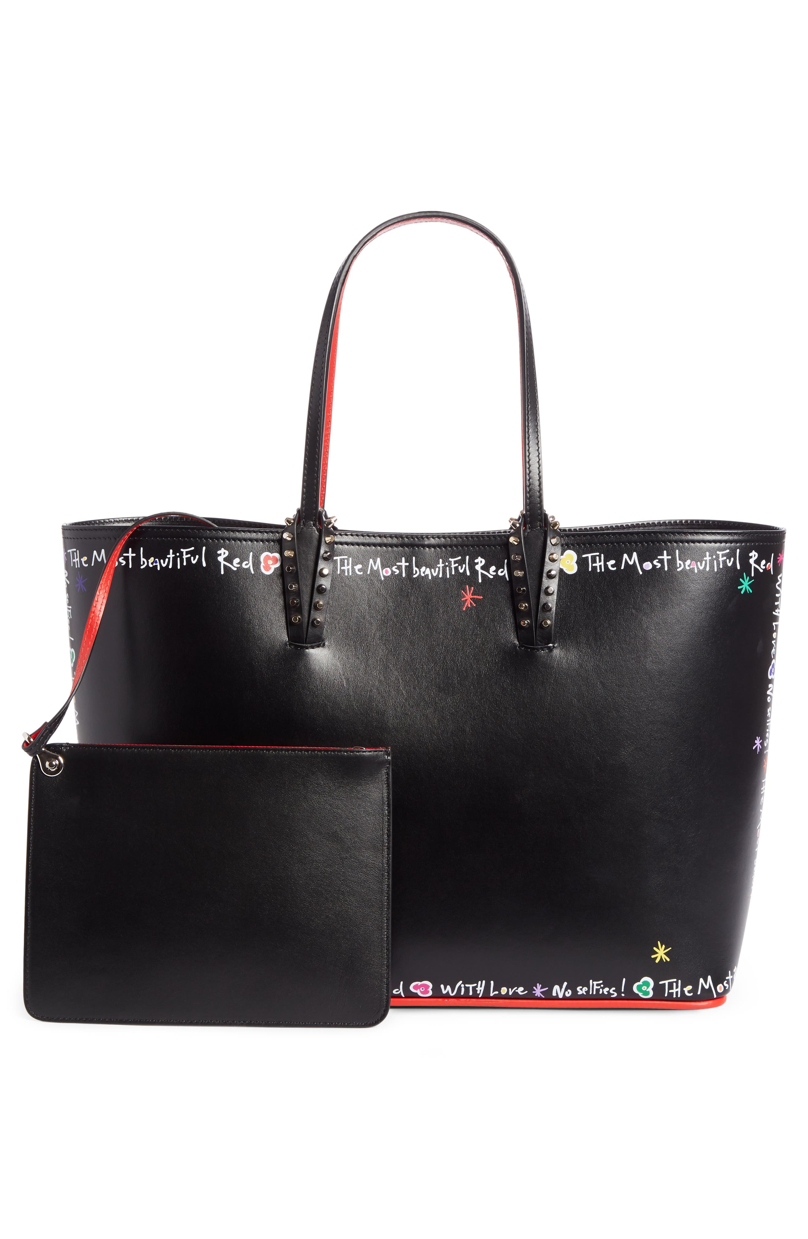 Christian Louboutin Cabata Calfskin Leather Tote, Alternate, color, 