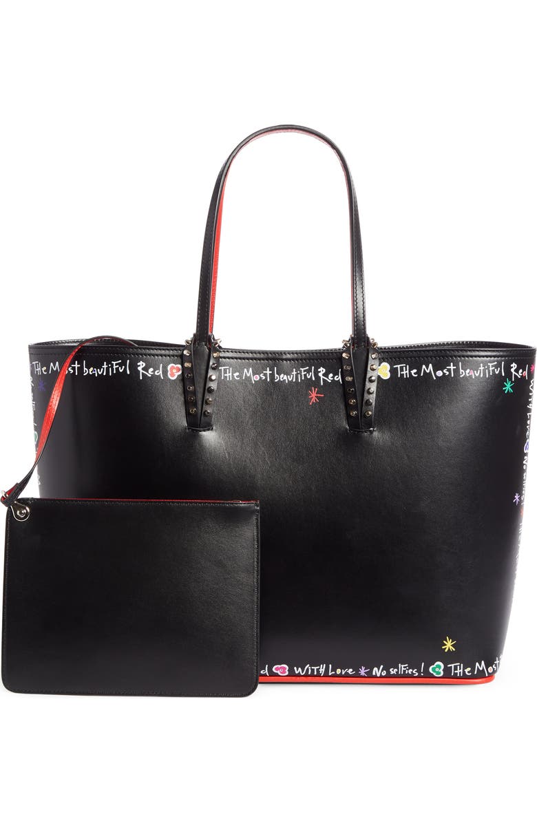 Christian Louboutin Cabata Calfskin Leather Tote, Alternate, color,